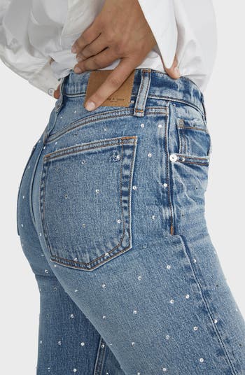 Harlow Rhinestone Straight Leg Jeans