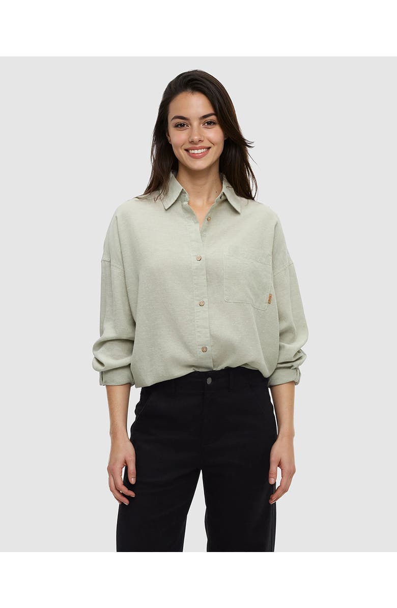 tentree West End Shirt, Main, color, Light Moss
