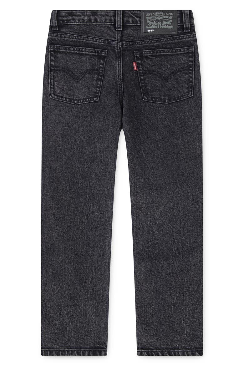 Kids' 555 Relaxed Straight Jeans, Alternate, color, BLACK CANYON