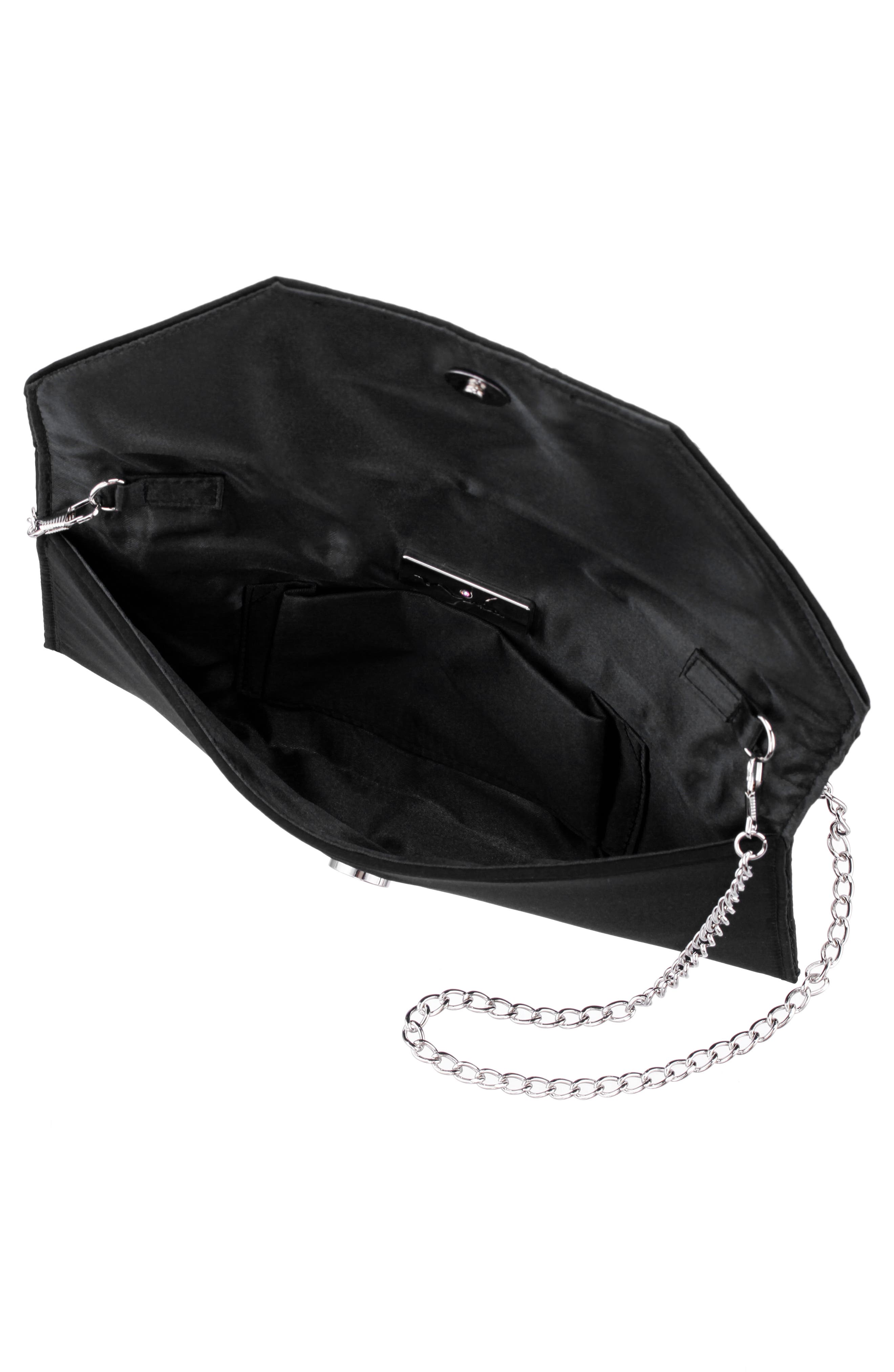 Nina Hepburn Crystal Buckle Clutch, Alternate, color, 