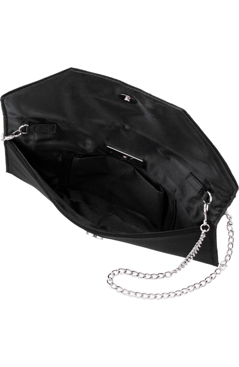 Nina Hepburn Crystal Buckle Clutch, Alternate, color,