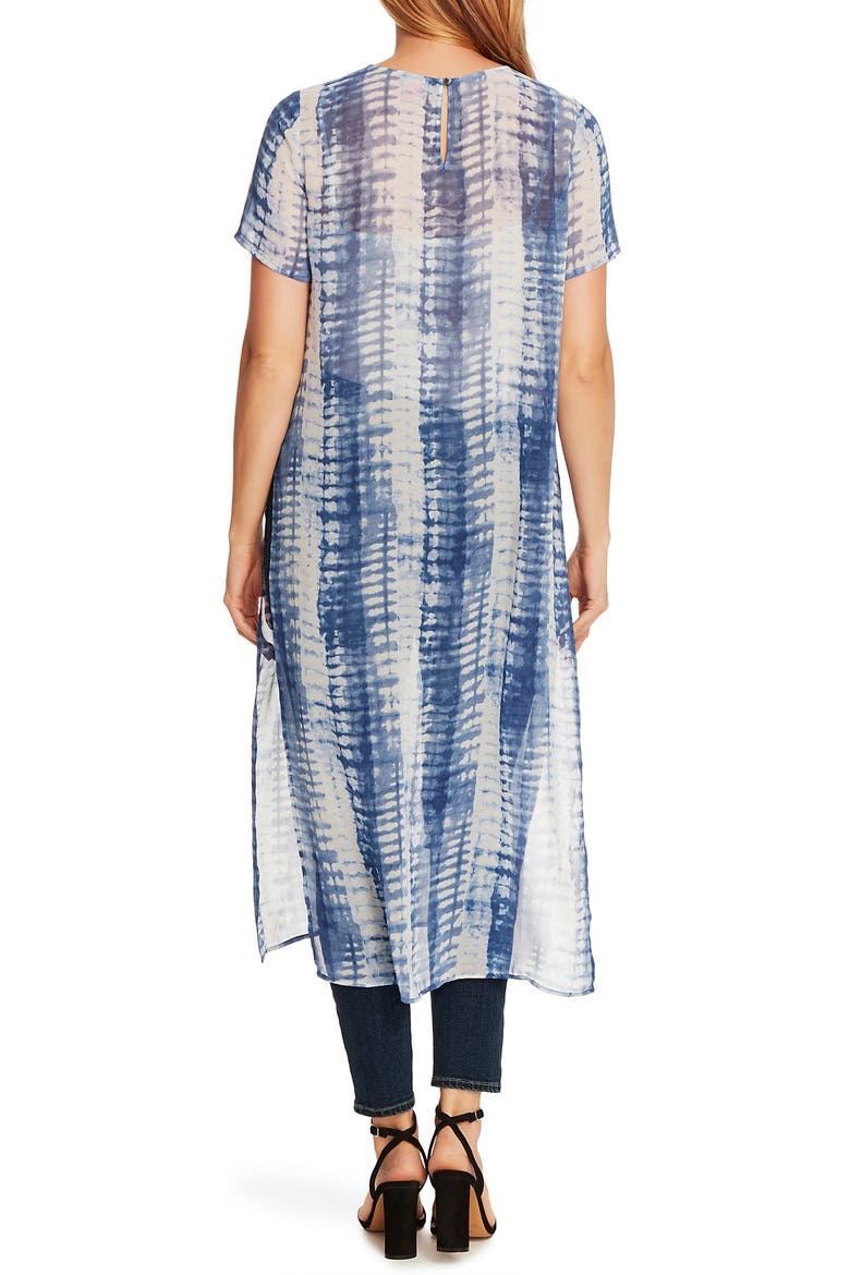 Shibori Chiffon Tunic Top, Alternate, color, BLUE CLOUD