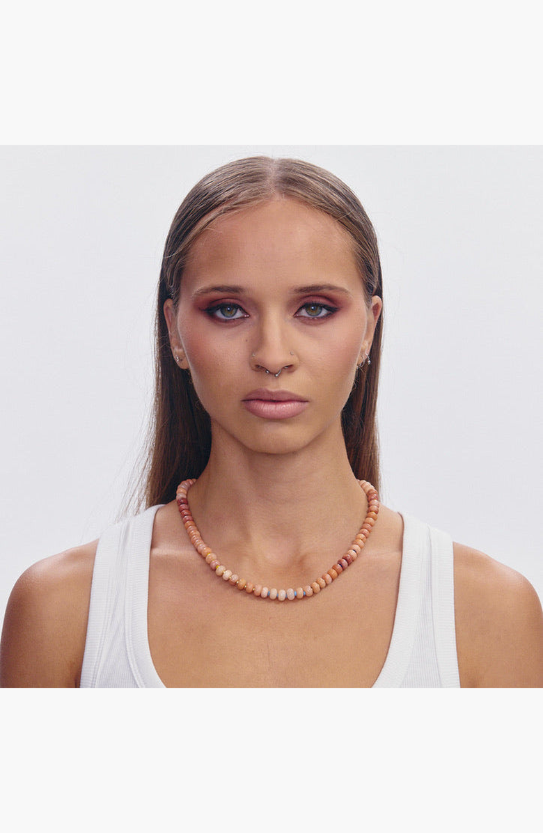 SHOP SPICY DAN Sadie Light Brown Quartz Gold Plated Necklace, Alternate, color, Light Brown