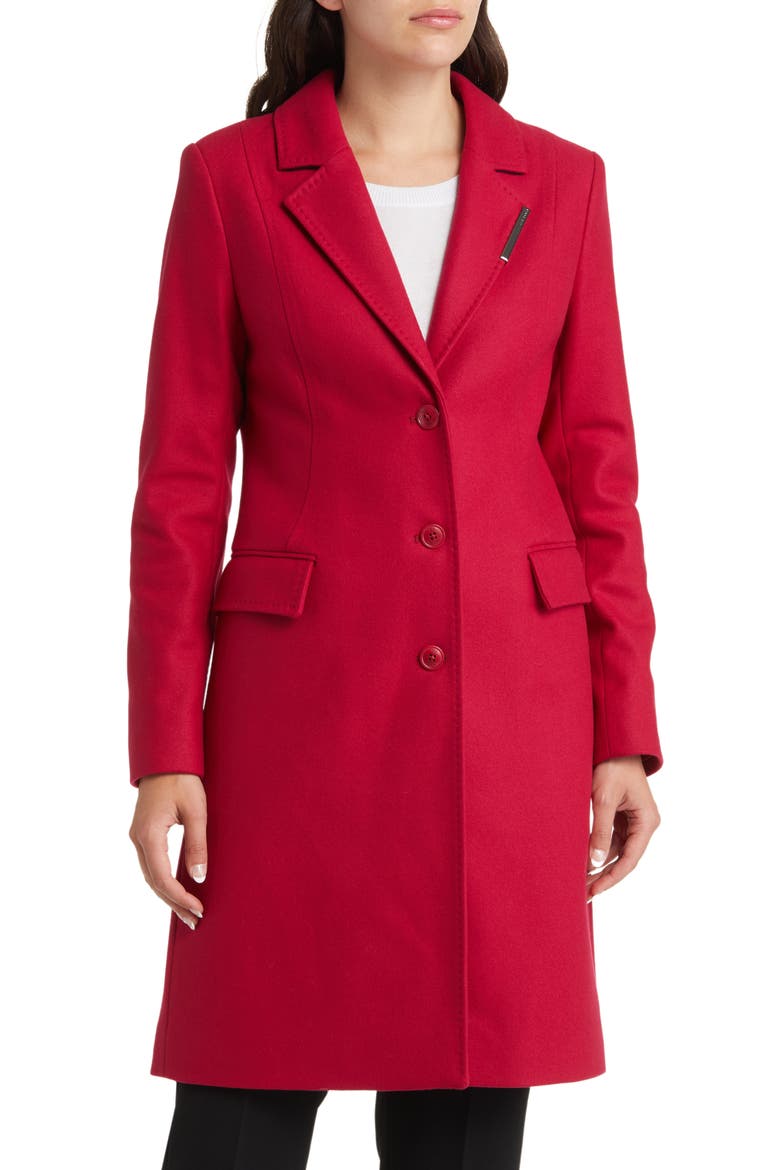 Remmiey Wool Blend Coat, Alternate, color, DEEP PINK