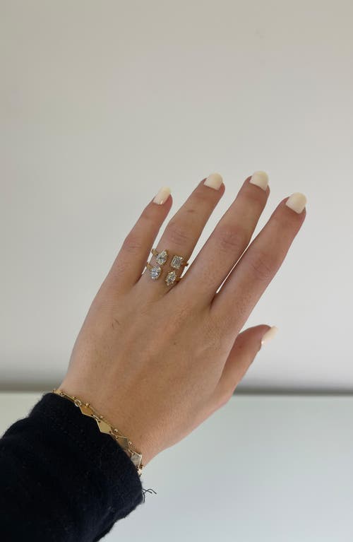 Hautecarat Fancy 4-stone Lab Created Diamond Ring In 18k Yellow Gold