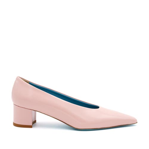 Valentina Rangoni Vera Block Heel Pump In Blush Mousse