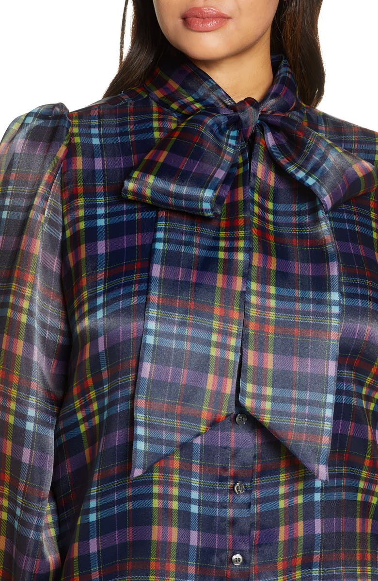 Halogen<sup>®</sup> x Atlantic-Pacific Bow Collar Blouse, Alternate, color, 