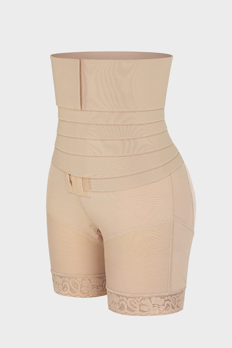 AirSlim 2-In-1 High-Waisted Booty Lift Shaper Shorts, Alternate, color, Warm Khaki