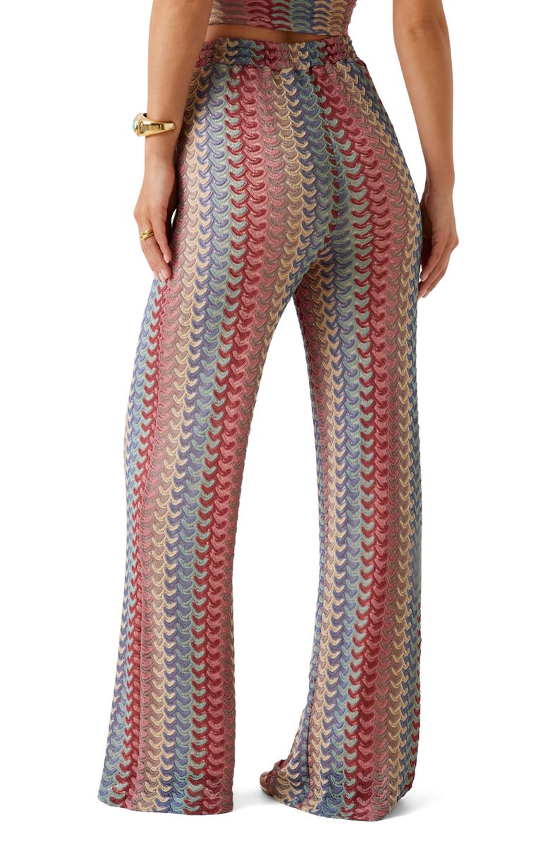 GUESS Fearne Knit Wide Leg Pants, Alternate, color, River Gravel Multi
