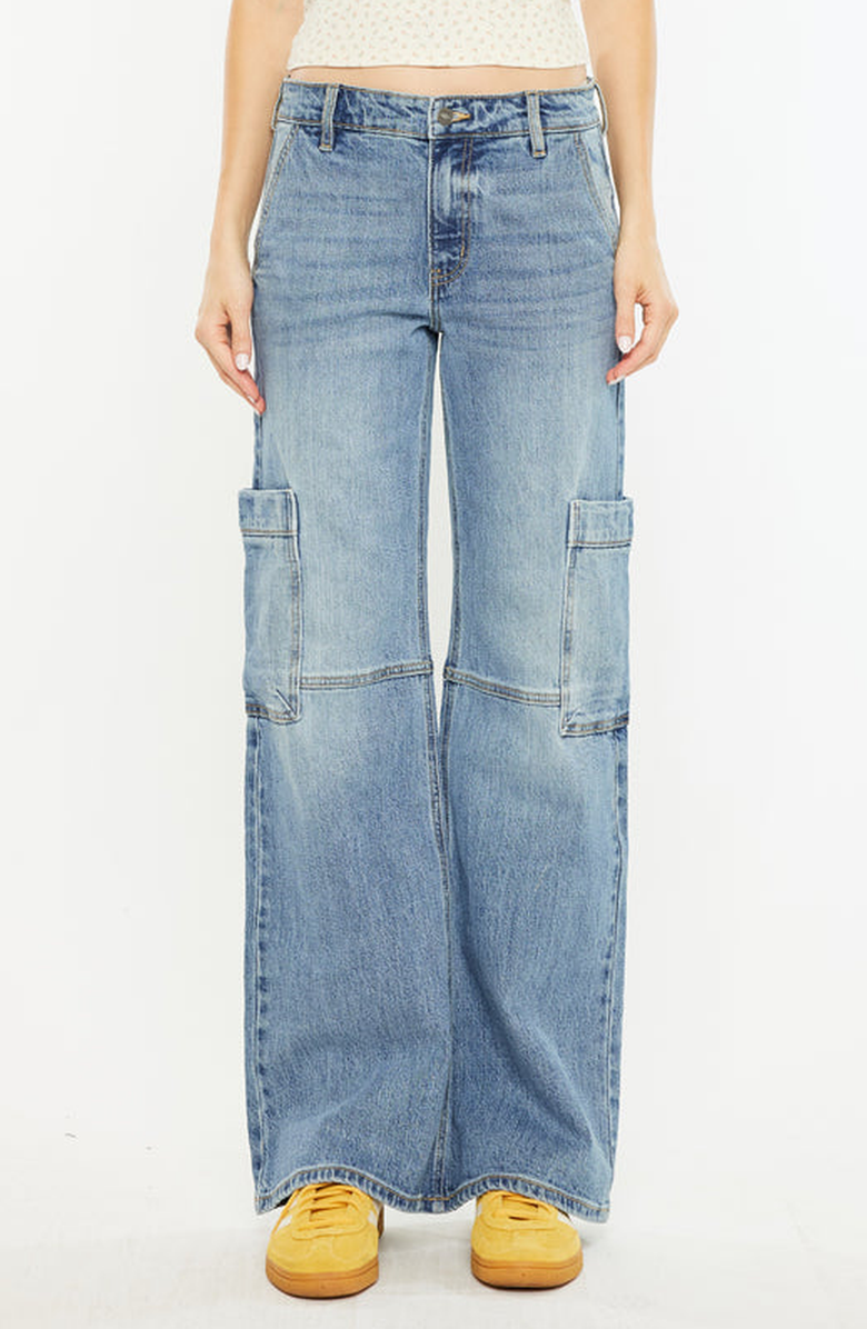 KanCan Priority Low Rise X-Cargo Jeans, Main, color, Medium Wash