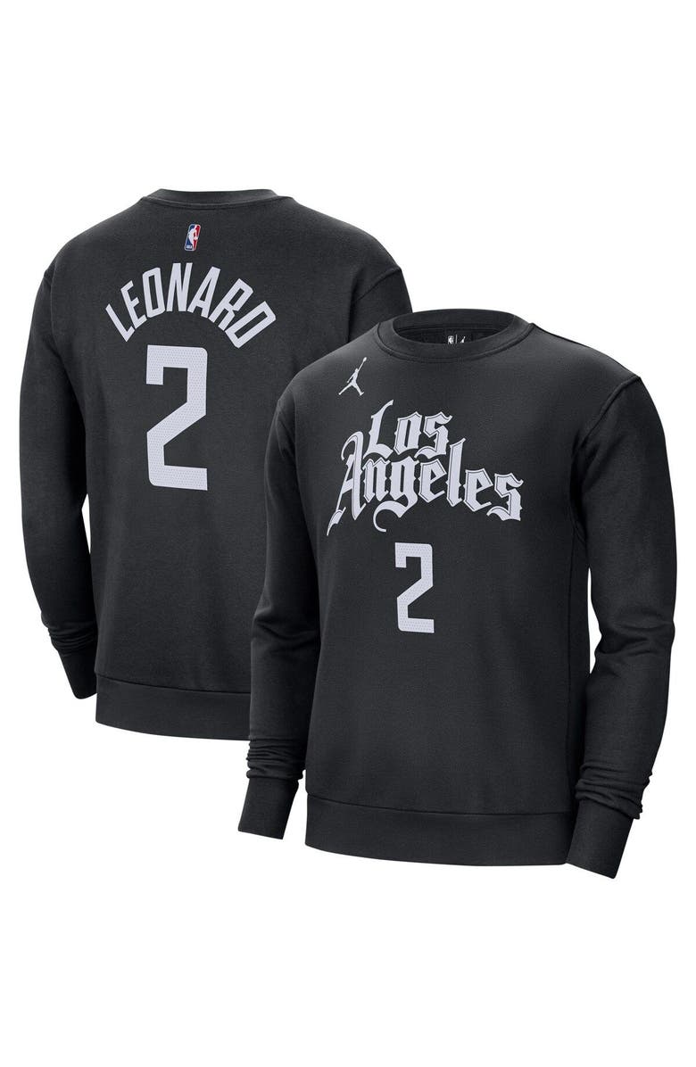 Jordan Brand Men
s Jordan Brand Kawhi Leonard Black LA Clippers Statement Name
Number Pullover Sweatshirt, Main, color, Black
