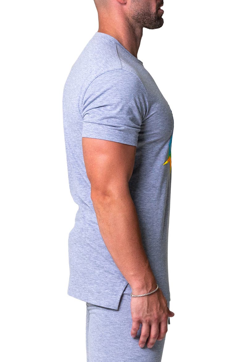 Neon Cotton Stretch Graphic T-Shirt, Alternate, color, GREY