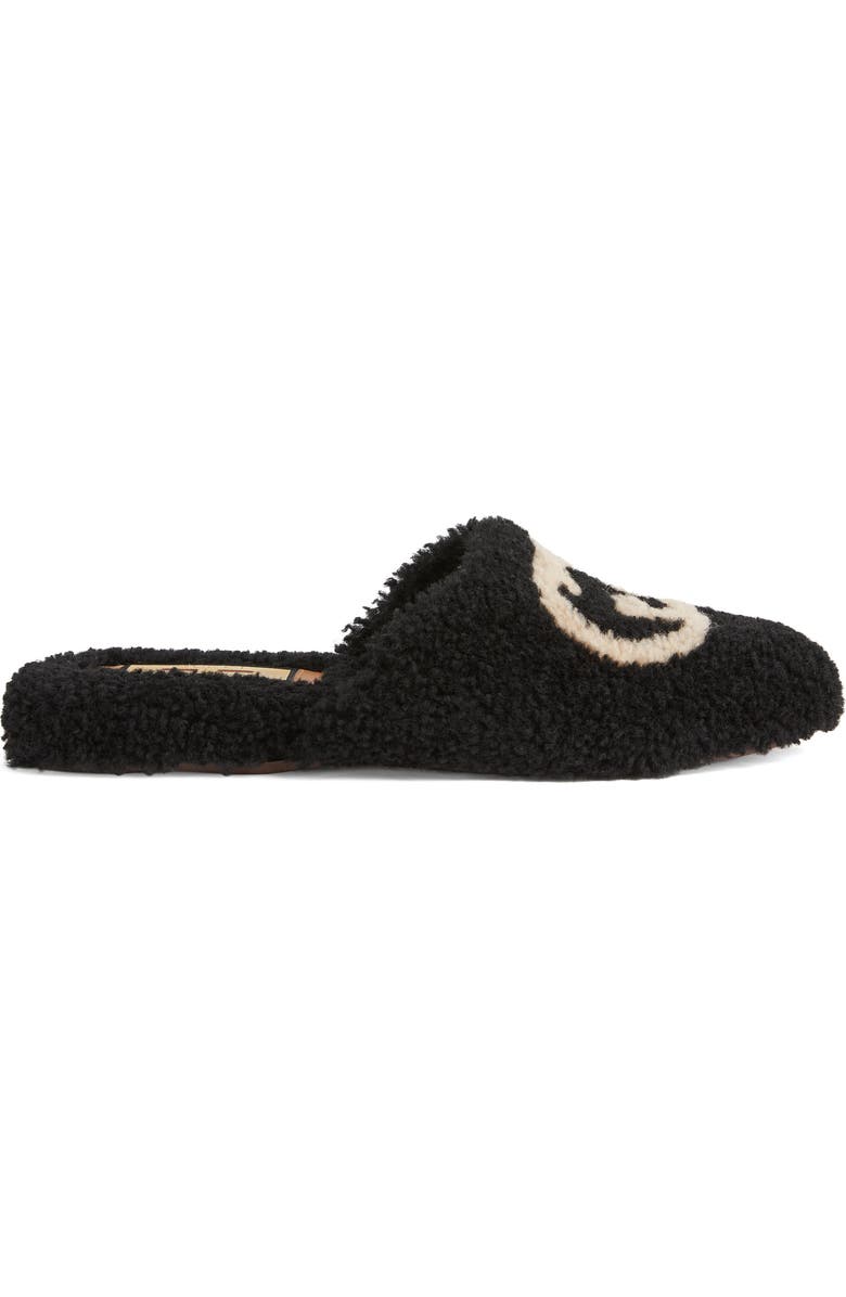 Gucci Eileen Logo Faux Shearling Slipper, Alternate, color,
