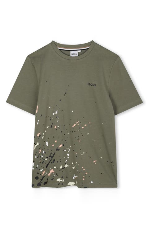 Kids Paint Splatter Cotton T-Shirt (Big Kid)
