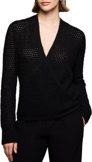 NIC+ZOE Pointelle Cashmere Blend Sweater