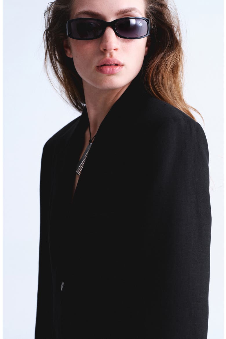 Two-Button Blazer, Alternate, color, BLACK