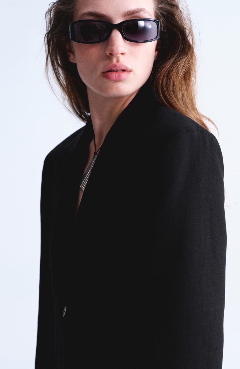 MANGO Two-Button Blazer, Alternate, color, Black