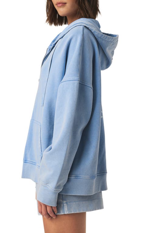 Splendid Cotton Terry Cloth Graphic Zip-up Hoodie