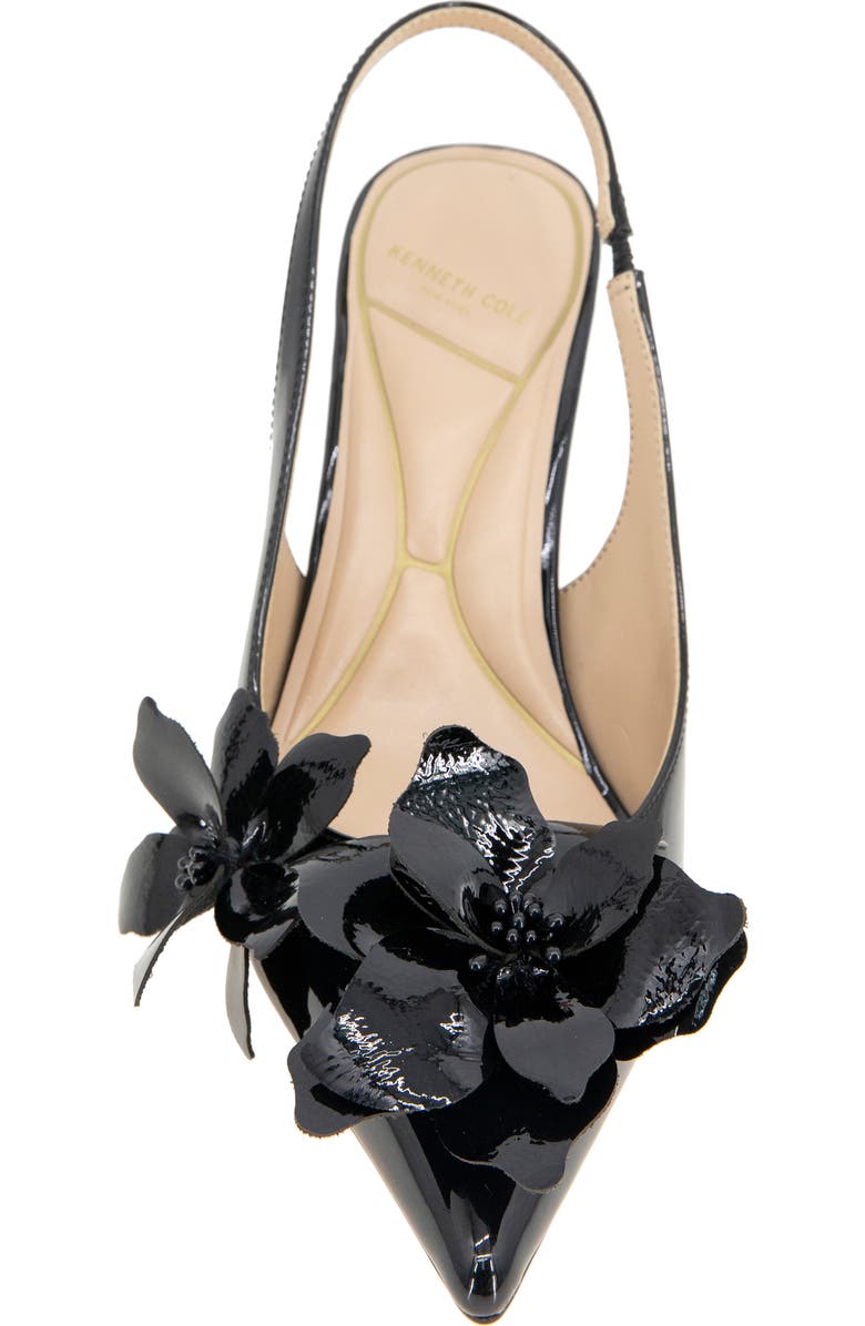 Kenneth Cole Davia Slingback Pointed Toe Pump, Alternate, color, Black Patent