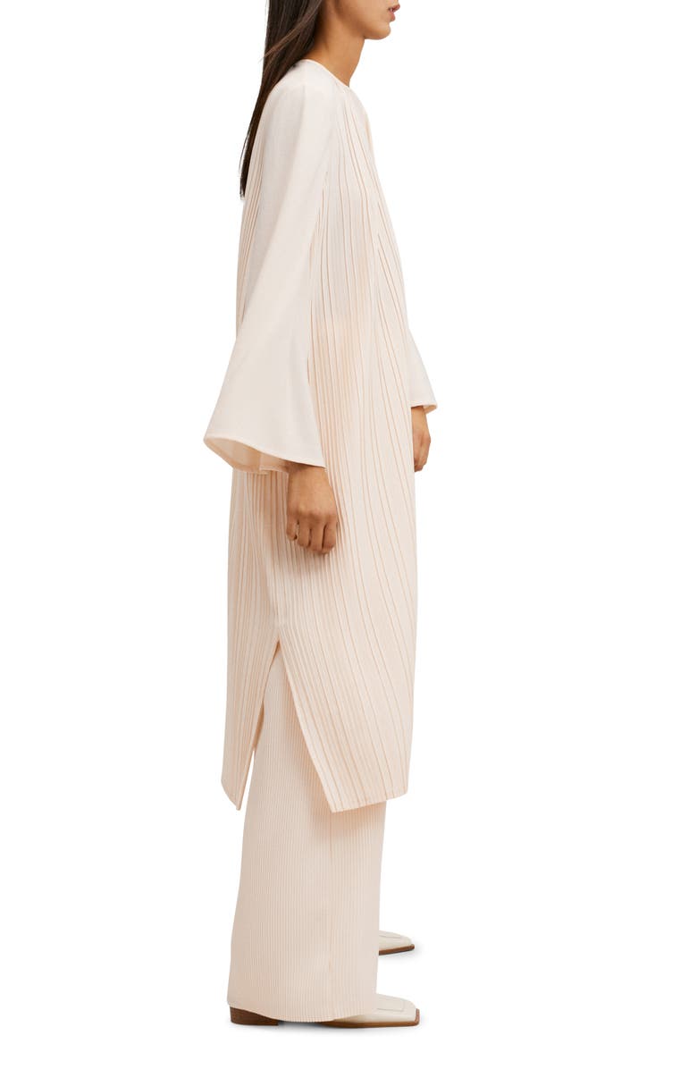 MANGO Oversize Pleated Long Sleeve Dress, Alternate, color,