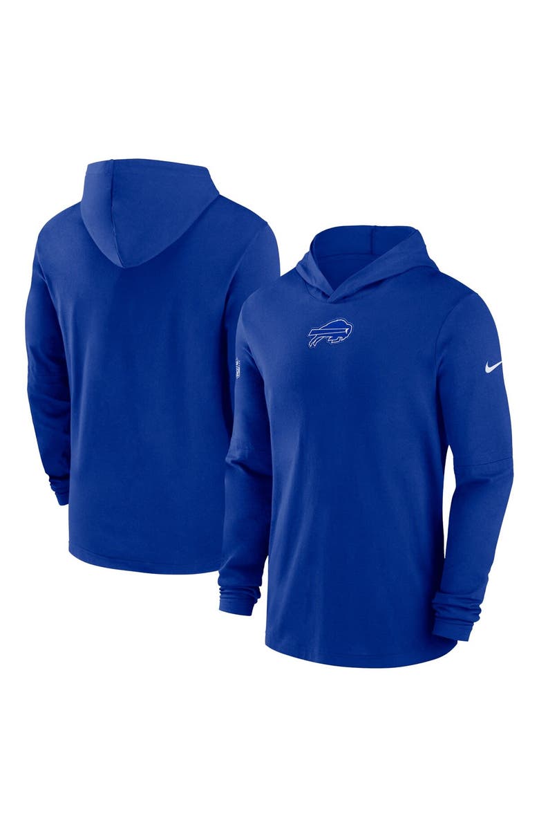 Nike Men's Nike Royal Buffalo Bills Sideline Performance Long Sleeve Hoodie T-Shirt, Alternate, color, Royal