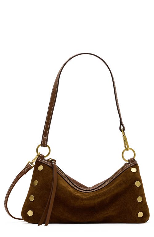 HAMMITT Kyle Suede Shoulder Bag in Cinnamon Suede/antique Gold at Nordstrom
