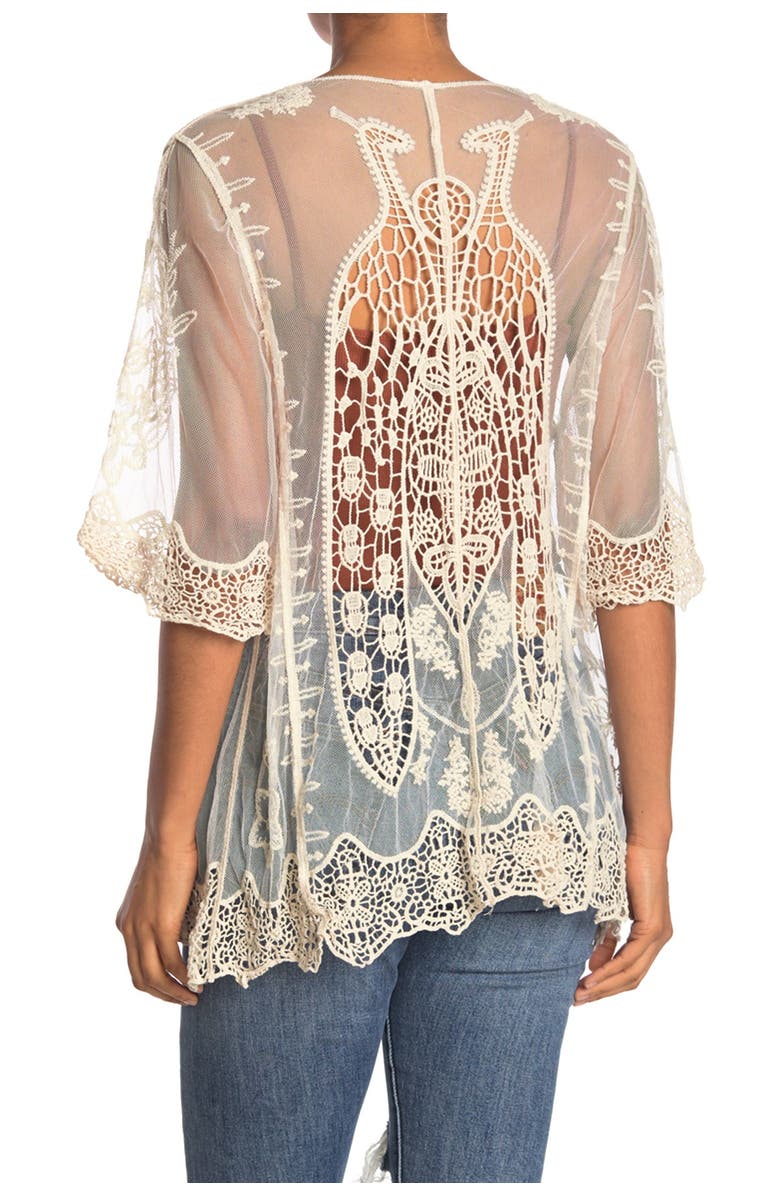 Forgotten Grace Novelty Crochet Lace Topper, Alternate, color, Natural