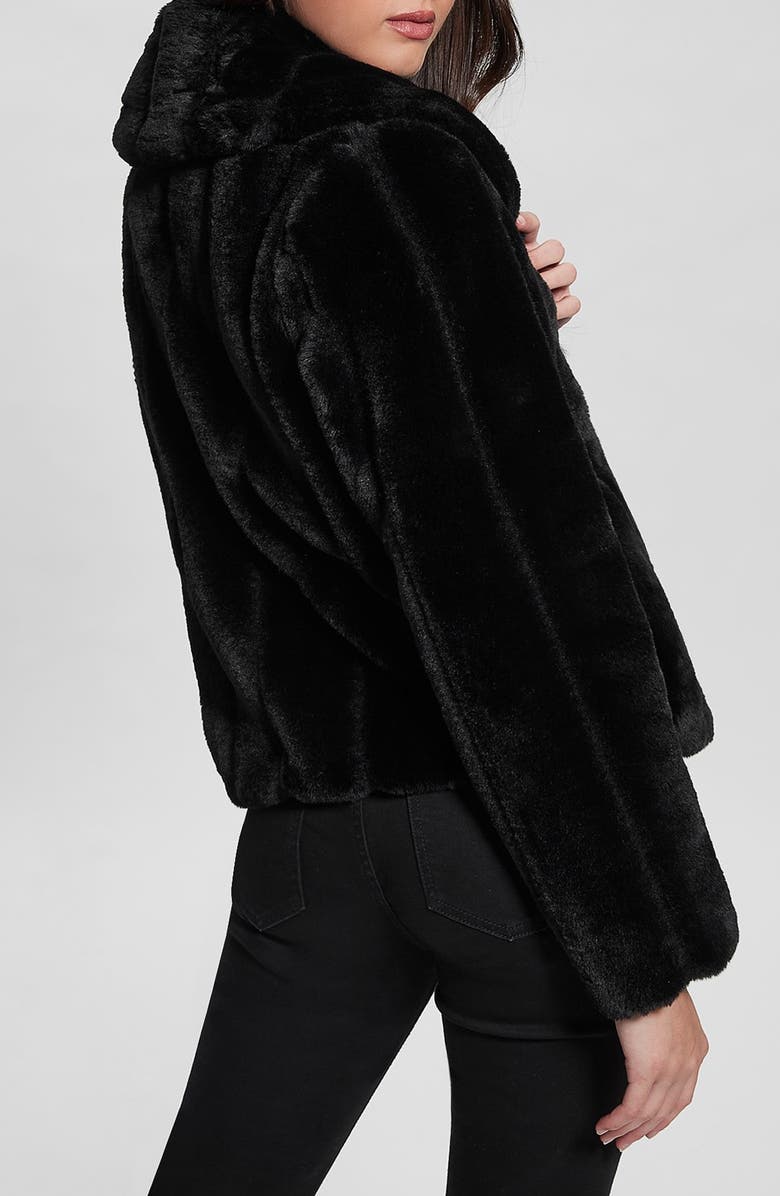 GUESS New Sophy Faux Fur Jacket, Alternate, color, 