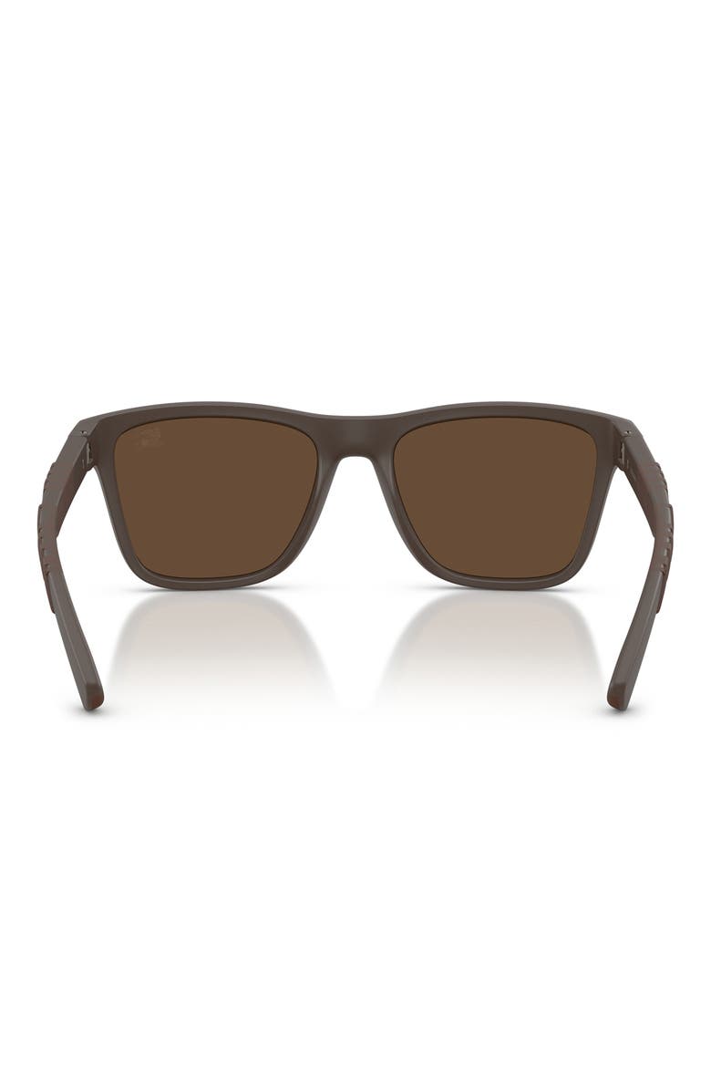 55mm Square Sunglasses, Alternate, color, MATTE BROWN / DARK BROWN