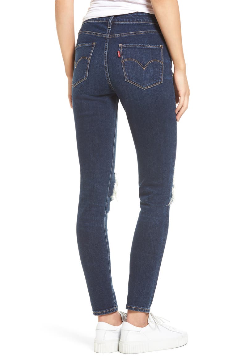 Levi's® 721 Ripped High Waist Skinny Jeans, Alternate, color, ROUGH DAY