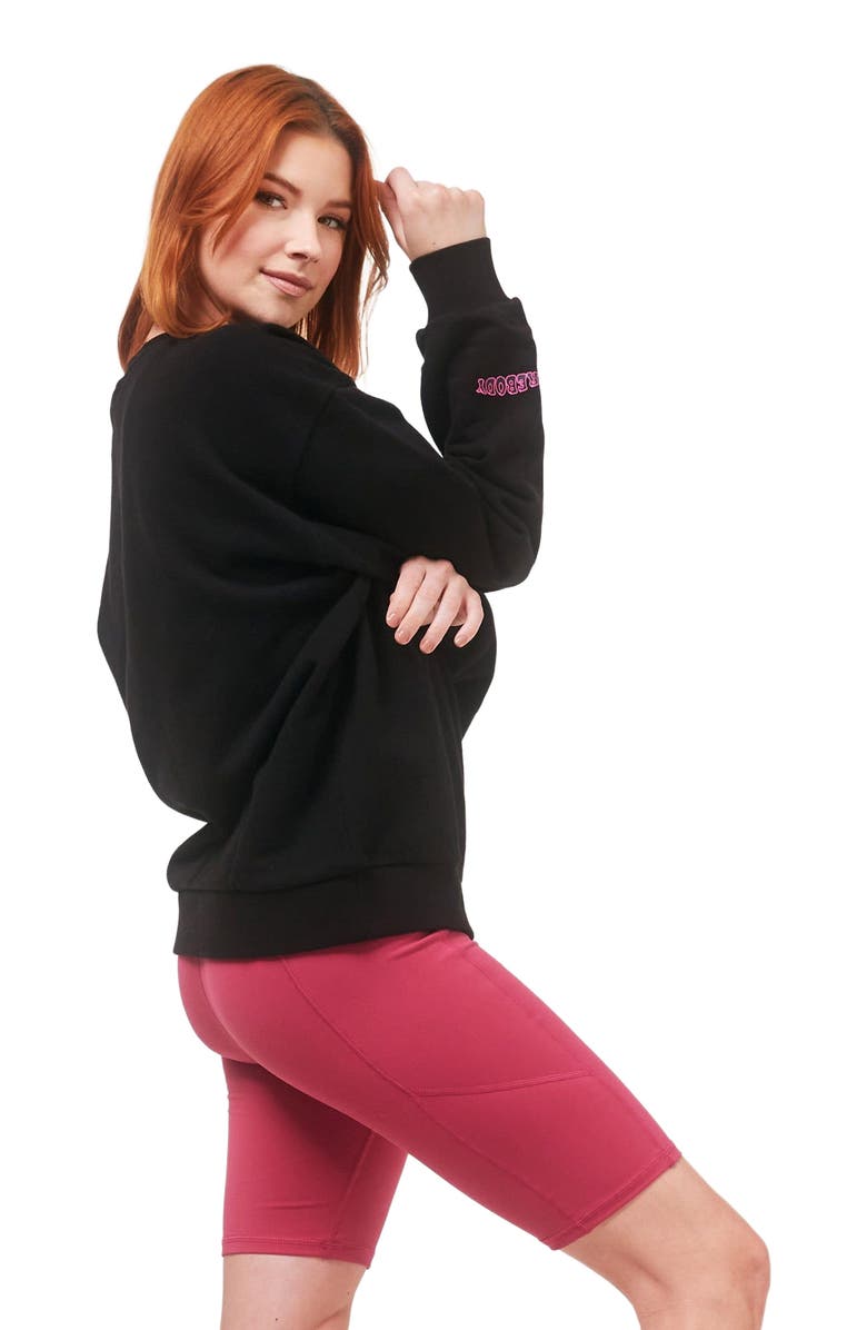 Rebody Active Infinite Passions Sweatshirt, Alternate, color, Metropolis Black/Fuschia
