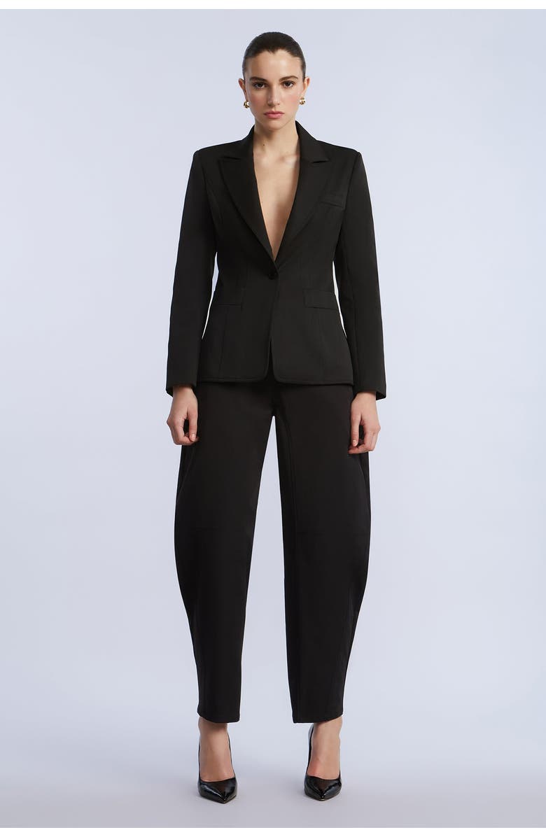 BCBGMAXAZRIA Taffeta Twill Puddle Pants, Main, color, Black