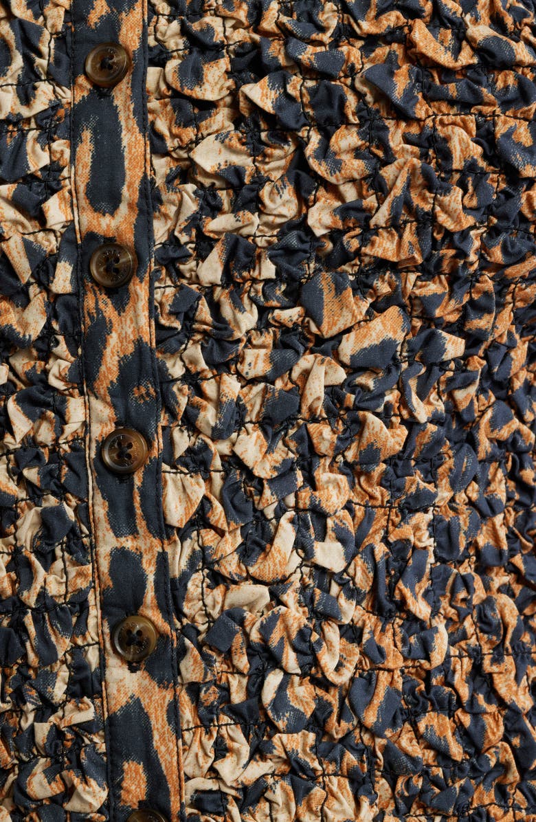 Damson Madder Elliana Smocked Cardigan, Alternate, color, Leopard