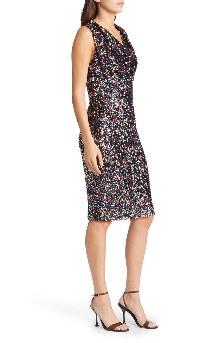 AREA STARS Sequin Sheath Dress, Alternate, color, Multi