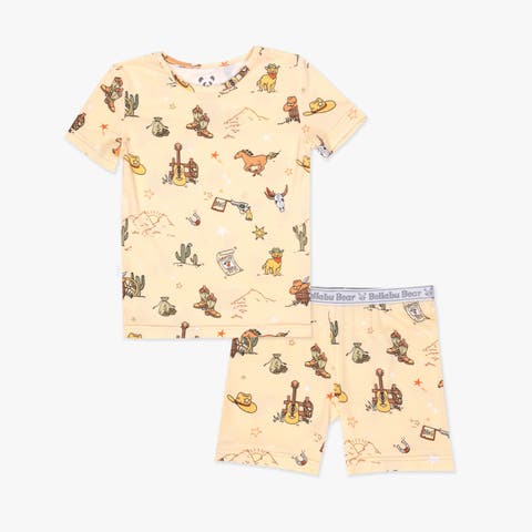 Cowboy Kids 2-Piece Short Sleeve & Shorts Pajama Set