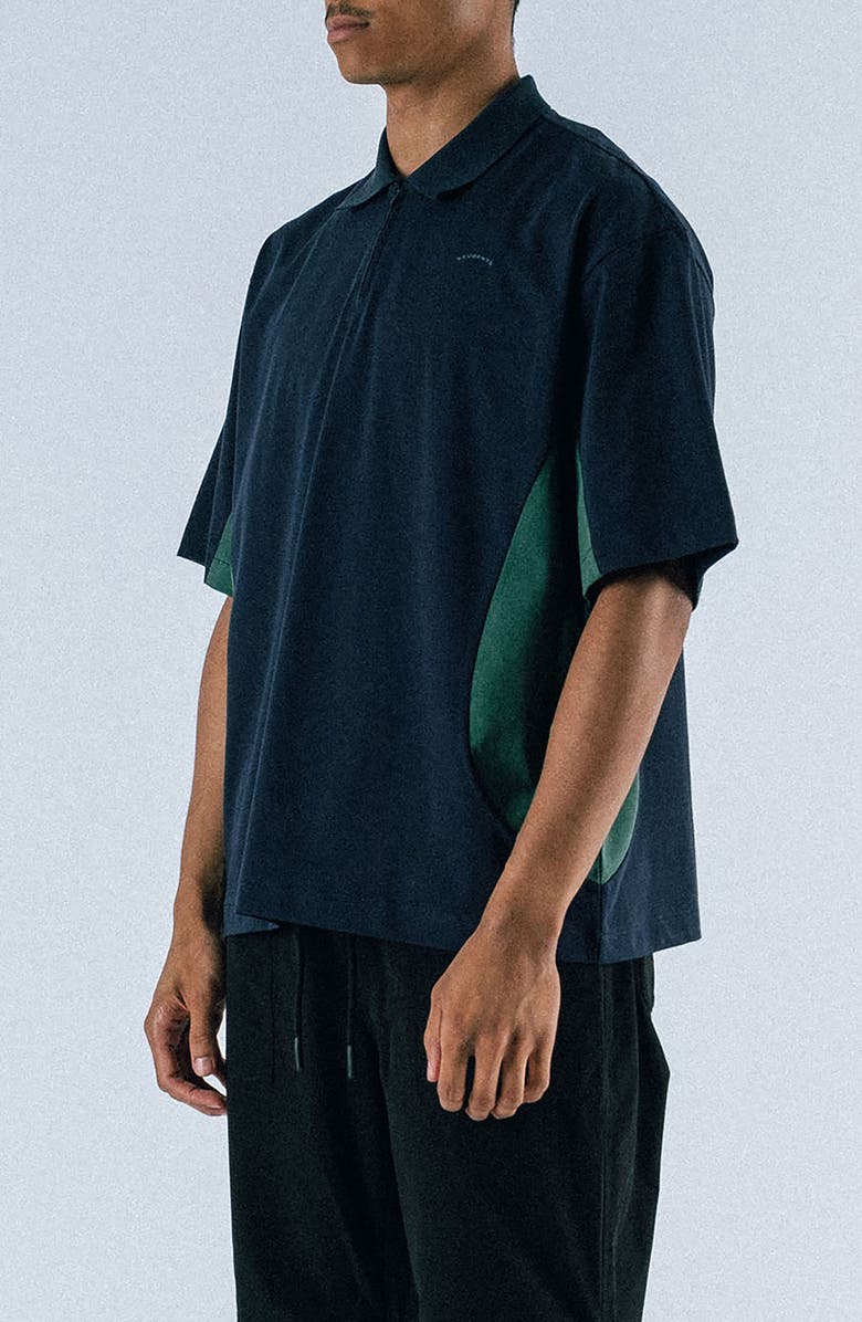 STUDENTS Assistant Jersey Quarter Zip Polo, Alternate, color, Navy