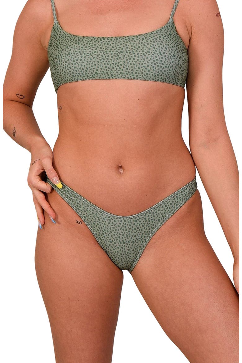 Sahara Sage Brazilian Bikini Bottoms, Alternate, color, Sage