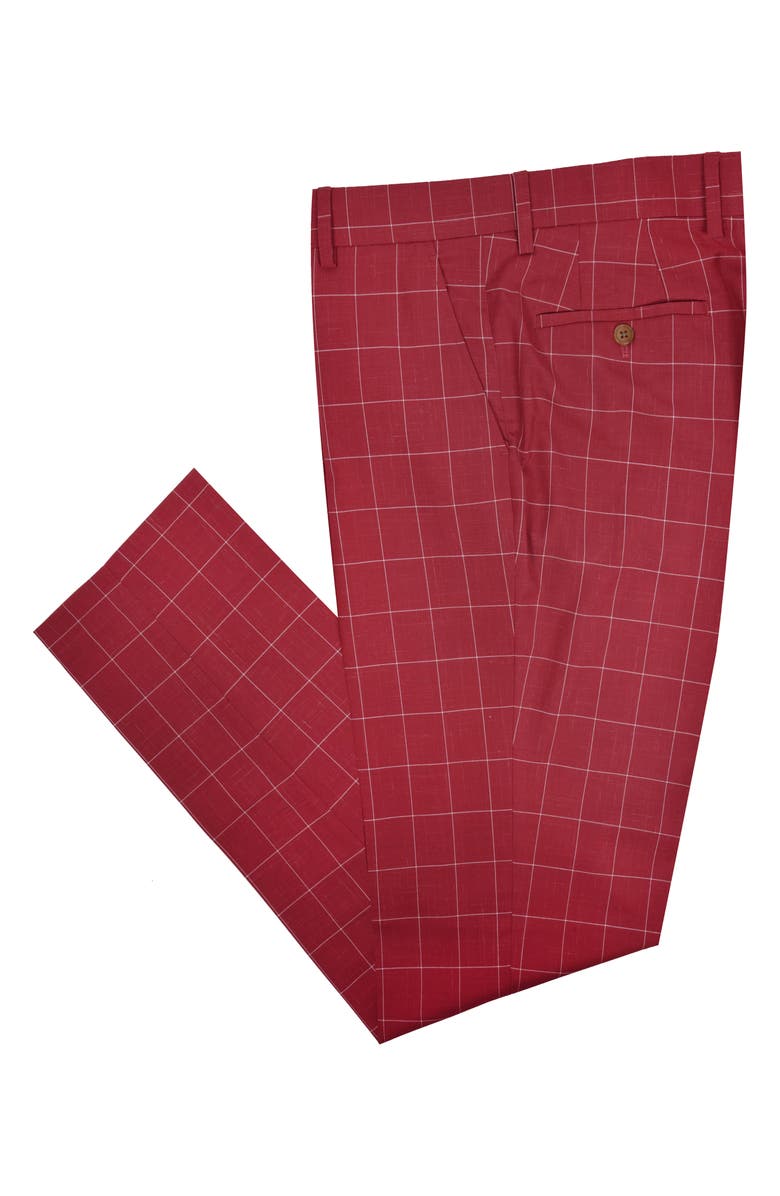 SAVILE ROW CO Windowpane Suit, Alternate, color,