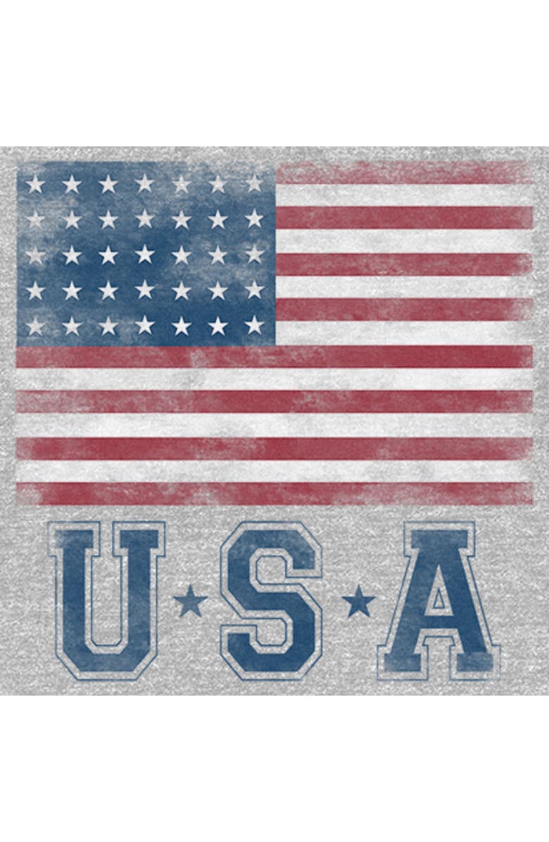 Lost Gods Women's Lost Gods Fourth of July Vintage American Flag Graphic T-Shirt, Alternate, color, Heather Gray