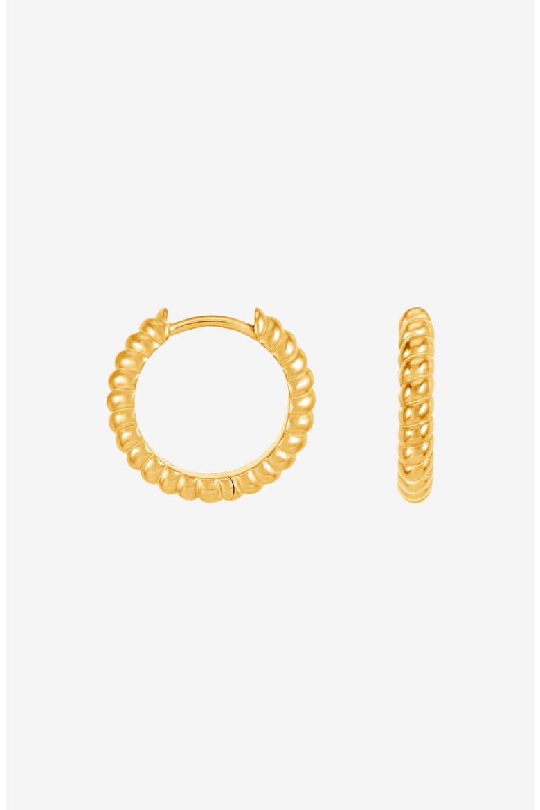 Men's Small Twist Hoops, Main, color, Yellow Gold Vermeil