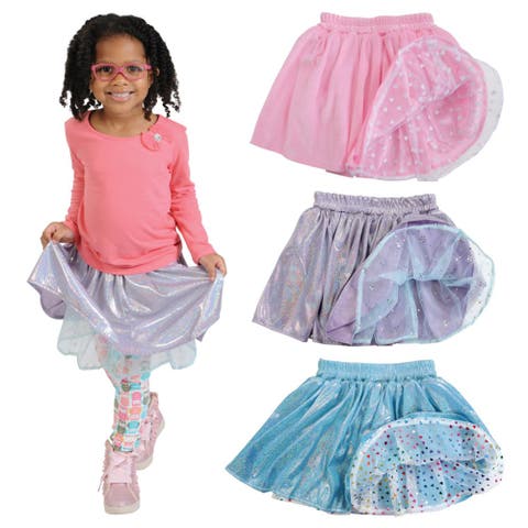 Fancy Dance Elastic Reversible Skirts - Set of 3