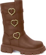 Seven7 Kids' Heart Buckle Faux Leather Boot