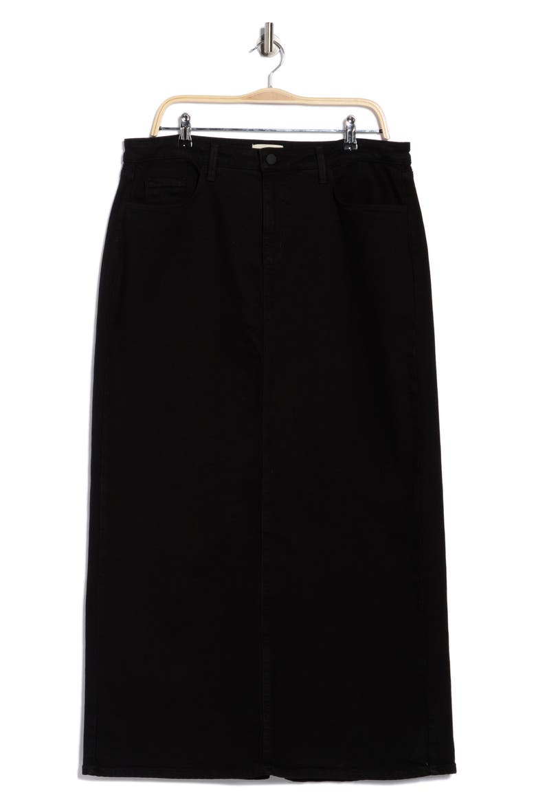 Miriam Denim Maxi Skirt, Alternate, color, SATURATED BLACK