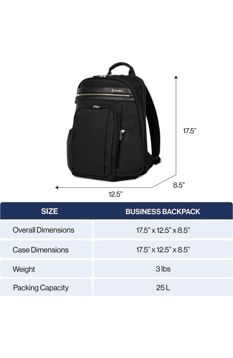TRAVELPRO Platinum Elite Laptop Travel Backpack, Alternate, color, Black