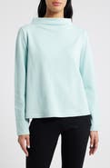 Eileen Fisher Funnel Neck Long Sleeve Boxy Top