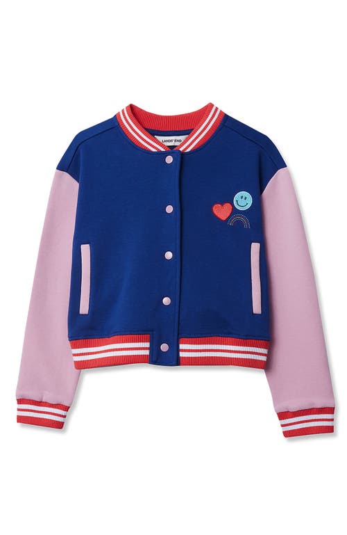 Lands' End Girls Varsity Bomber Jacket In Multi