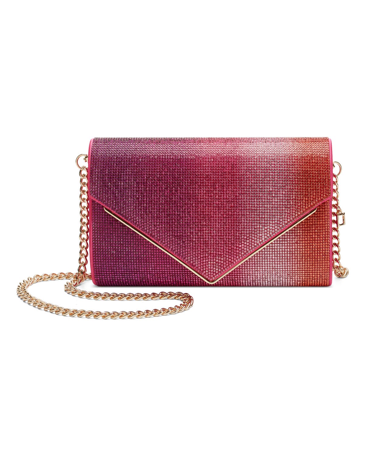 Candy Diamante Envelope Clutch, Alternate, color, FUCHSIA / ORANGE