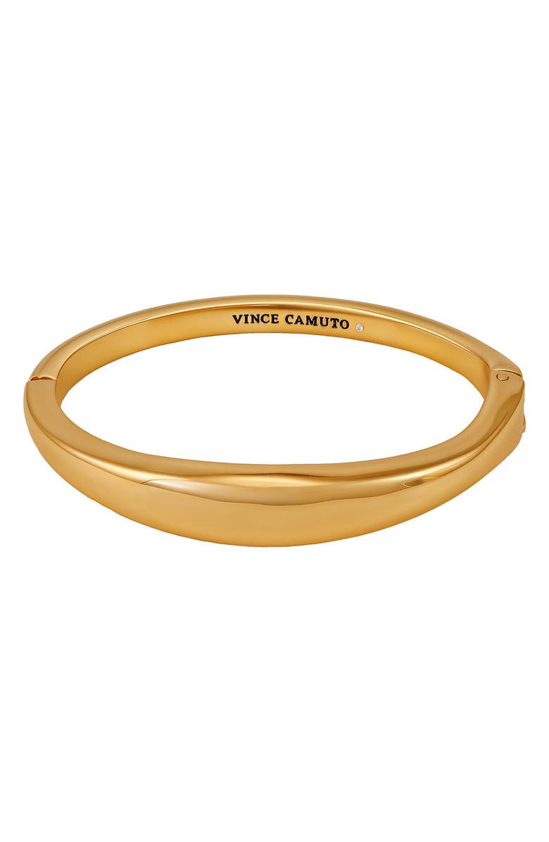 Vince Camuto Hinged Bangle Bracelet, Main, color, Gold Tone