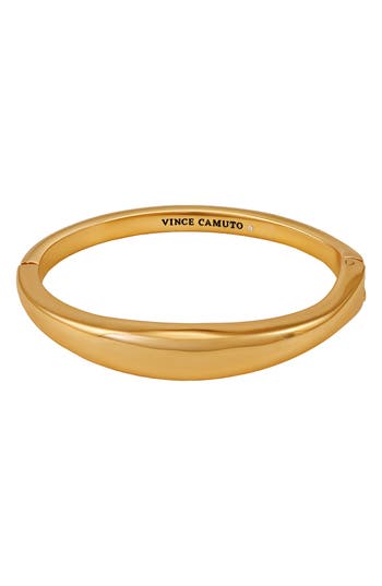 Vince Camuto Hinged Bangle Bracelet In Gold