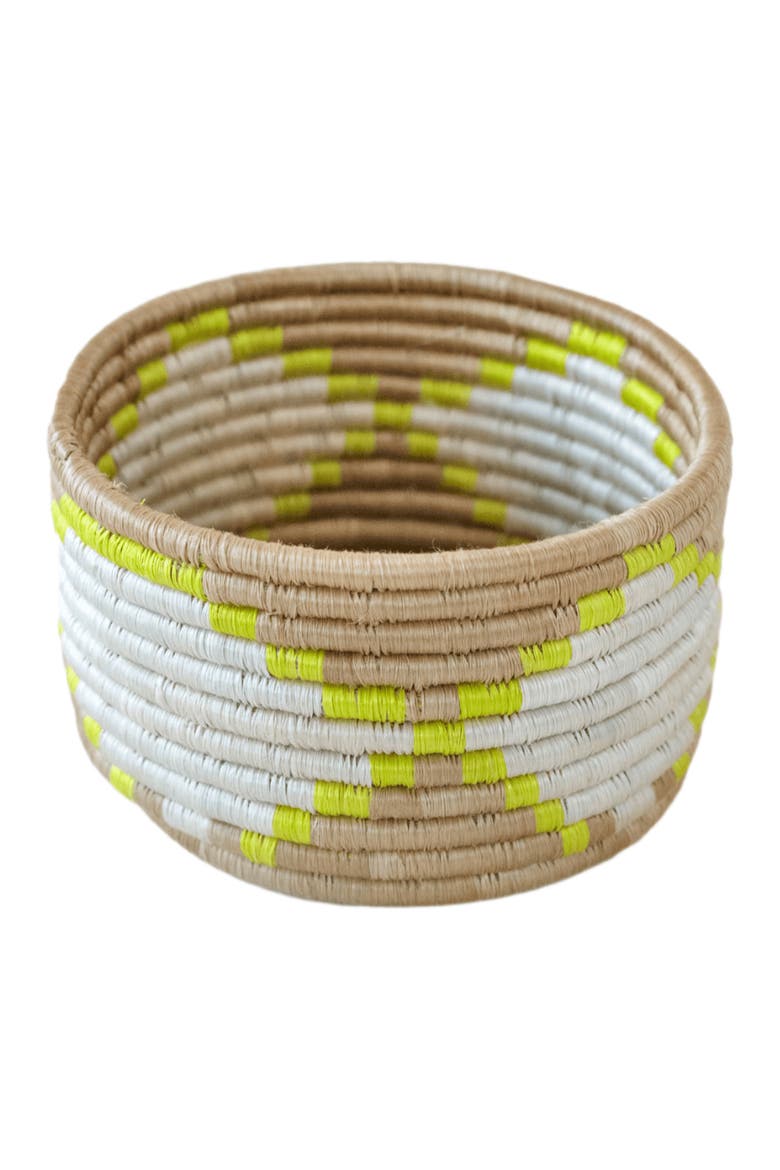 Woven Trinket Basket, Main, color, Pink and Tan